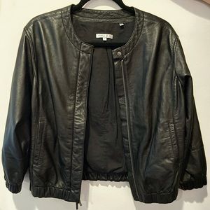 Vince Black Leather Jacket